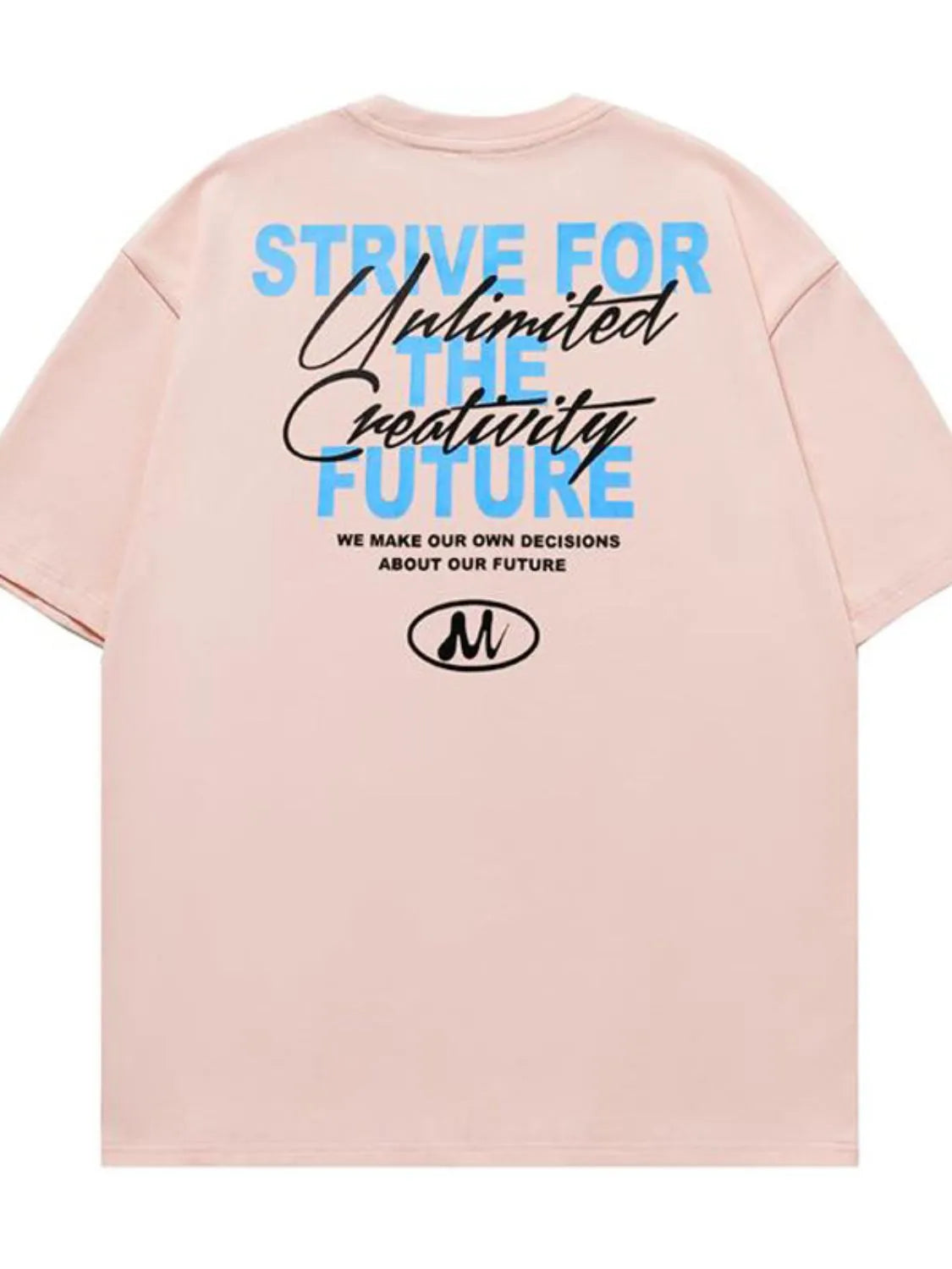 Men's Plus Size Letter Graphic Round Neck Half Sleeve T-Shirt