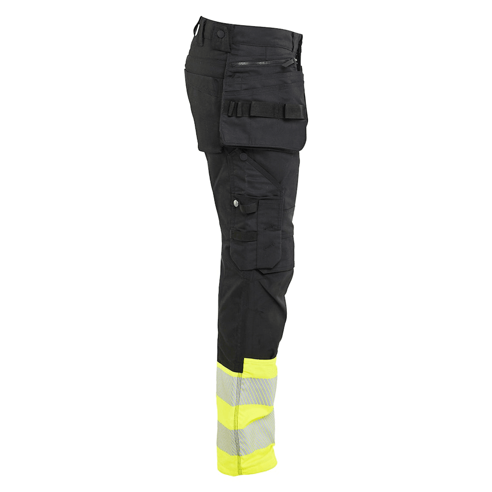 Blaklader 1130 Hi-Vis Stretch Kneepad Trousers Black/Yellow