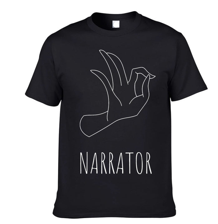 Men’s Gesture Print Short Sleeve T-Shirt – Casual Streetwear Graphic Tee