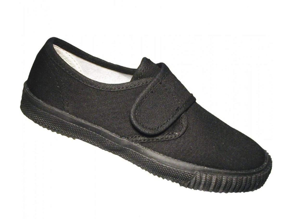 SCHOOLRITE Kids Canvas Plimsolls Black