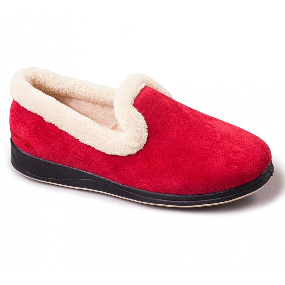 Padders REPOSE Womens (2E Fit) Full Slippers Red