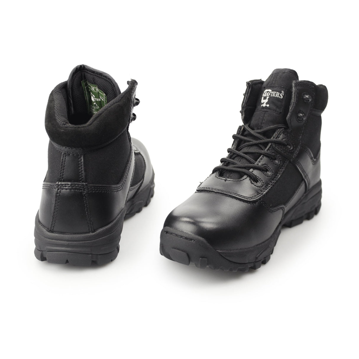 Grafters COVER II Unisex Leather Work Boots Black
