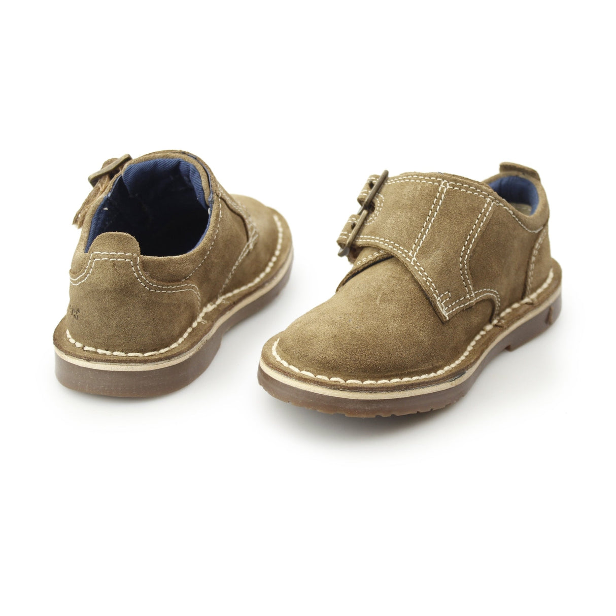 Kickers ADLAR MONK DSTRAP Kids Suede Monkstrap Shoes Light Tan