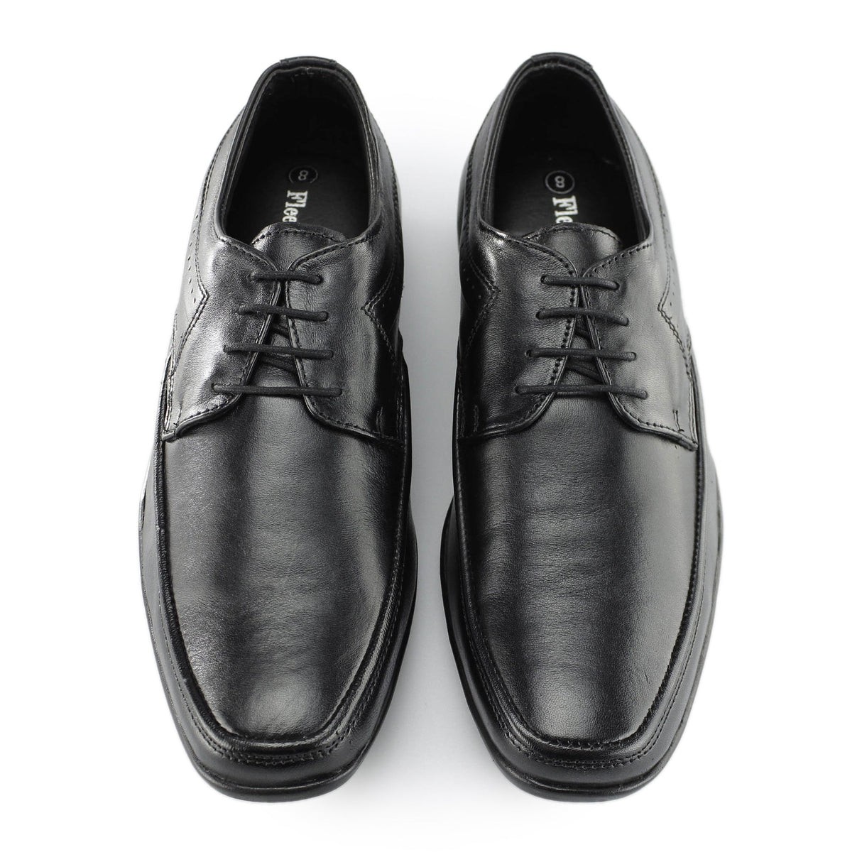 Fleet & Foster DAVE Mens Leather Derby Shoes Black