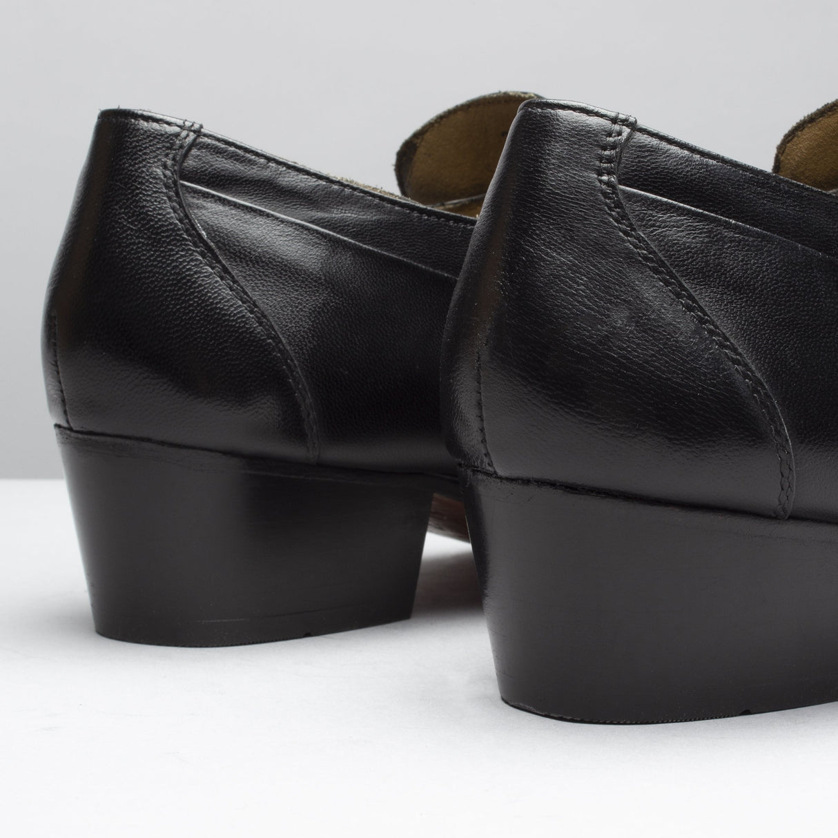 Club Cubano LUIGI Mens Leather Cuban Heel Shoes Black