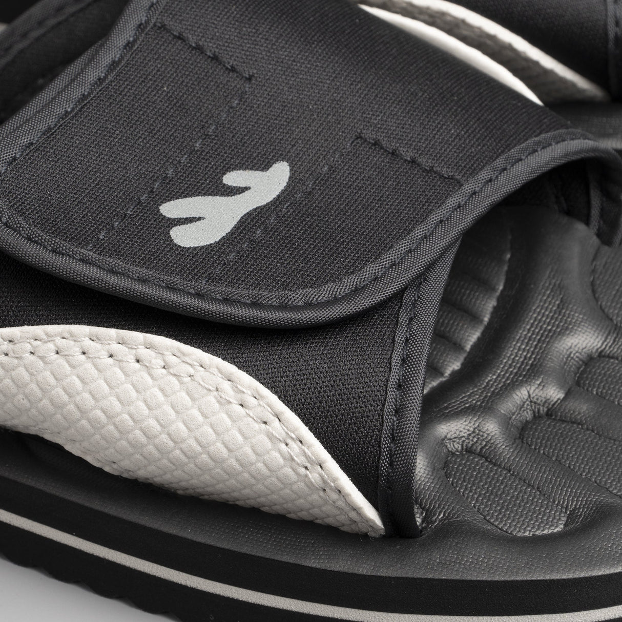 PDQ M275A Unisex Touch Fasten Strap Beach Sliders Black