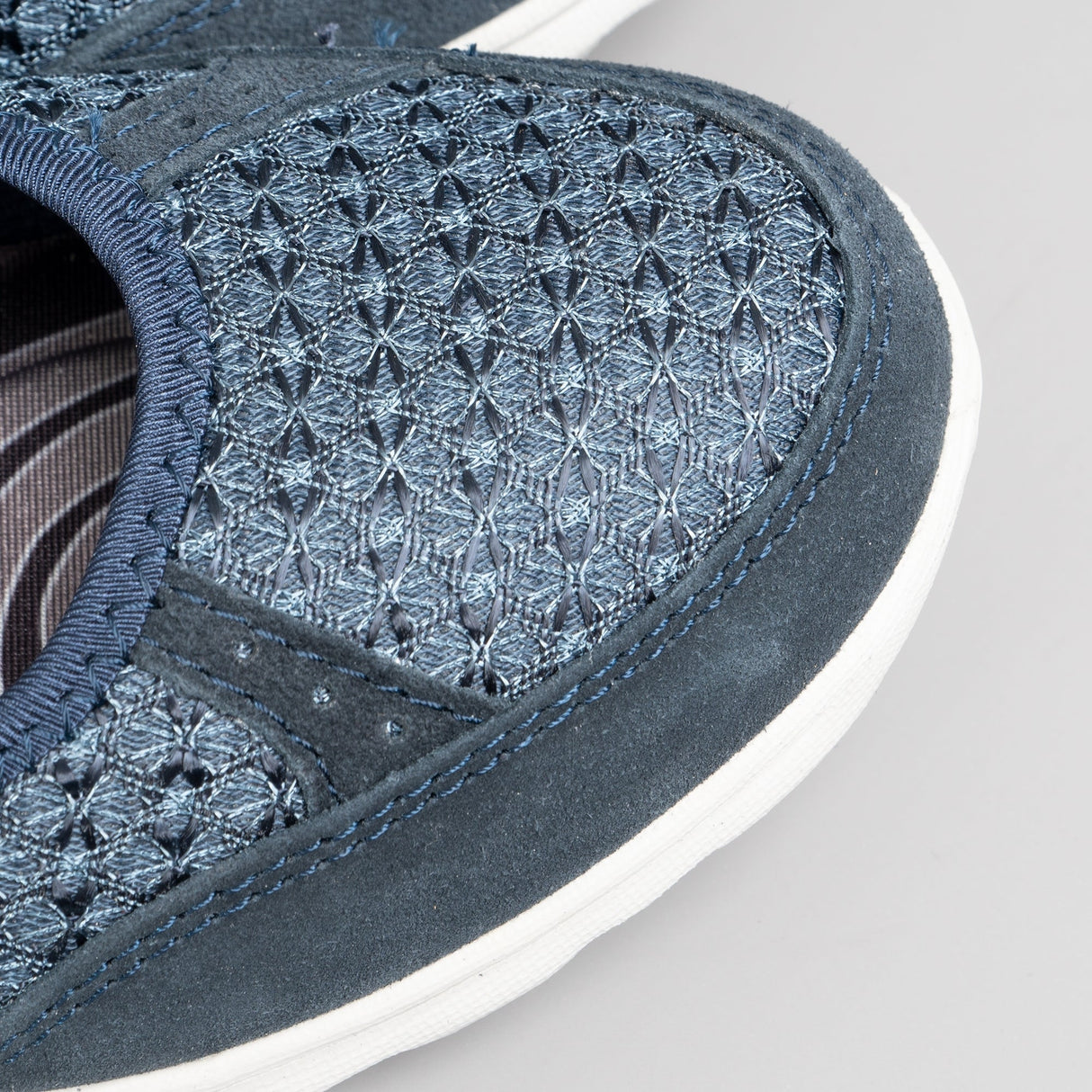 Boulevard L9548C Womens Memory Foam Slip On Trainers Navy