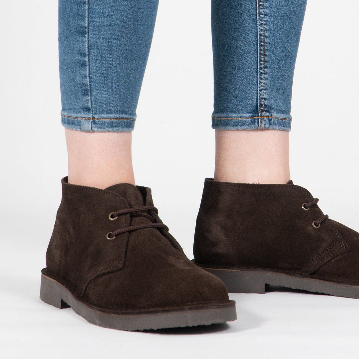 Roamers M467DBS Unisex Desert Boots Dark Brown