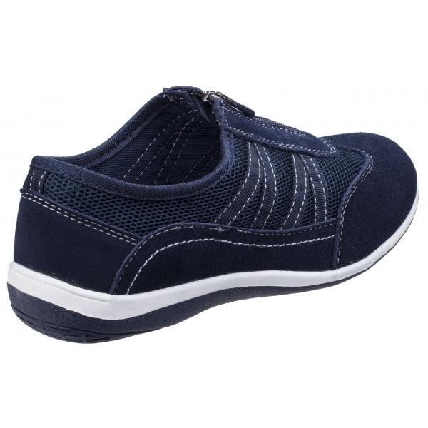 Fleet & Foster MOMBASSA Womens Suede Casual Trainers Navy