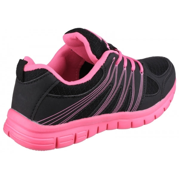 Mirak MILOS Womens Mesh Trainers Black/Fuchsia
