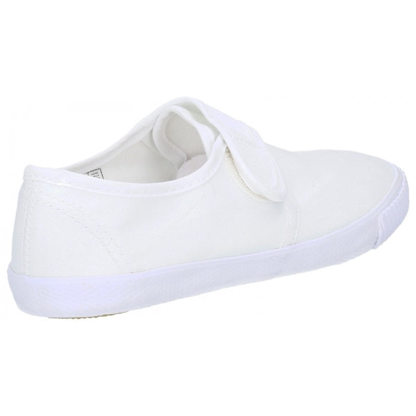 Mirak 99248 Unisex Canvas Touch Fasten Plimsolls White