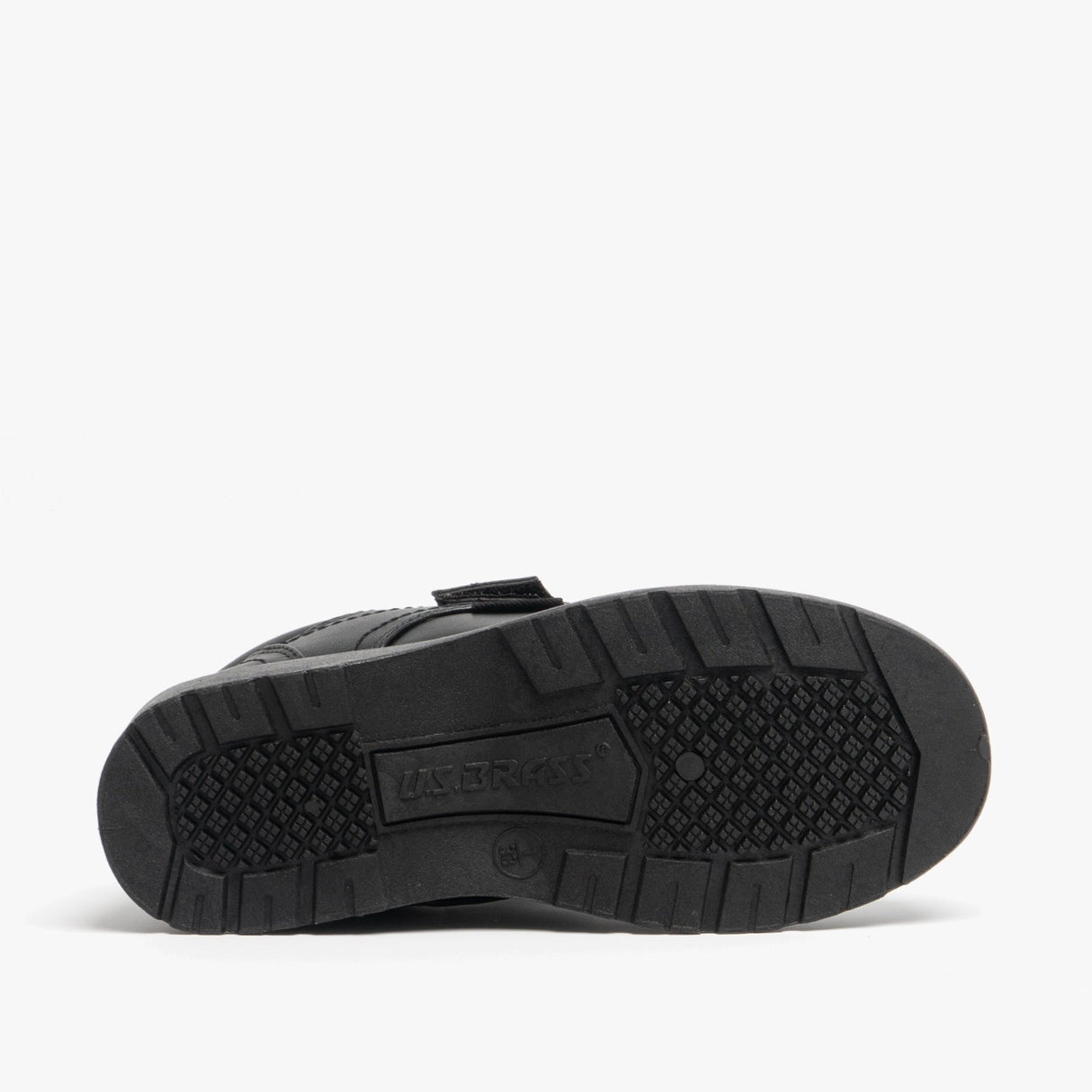US Brass MARVIN Boys Velcro Bar Casual School Shoes Black