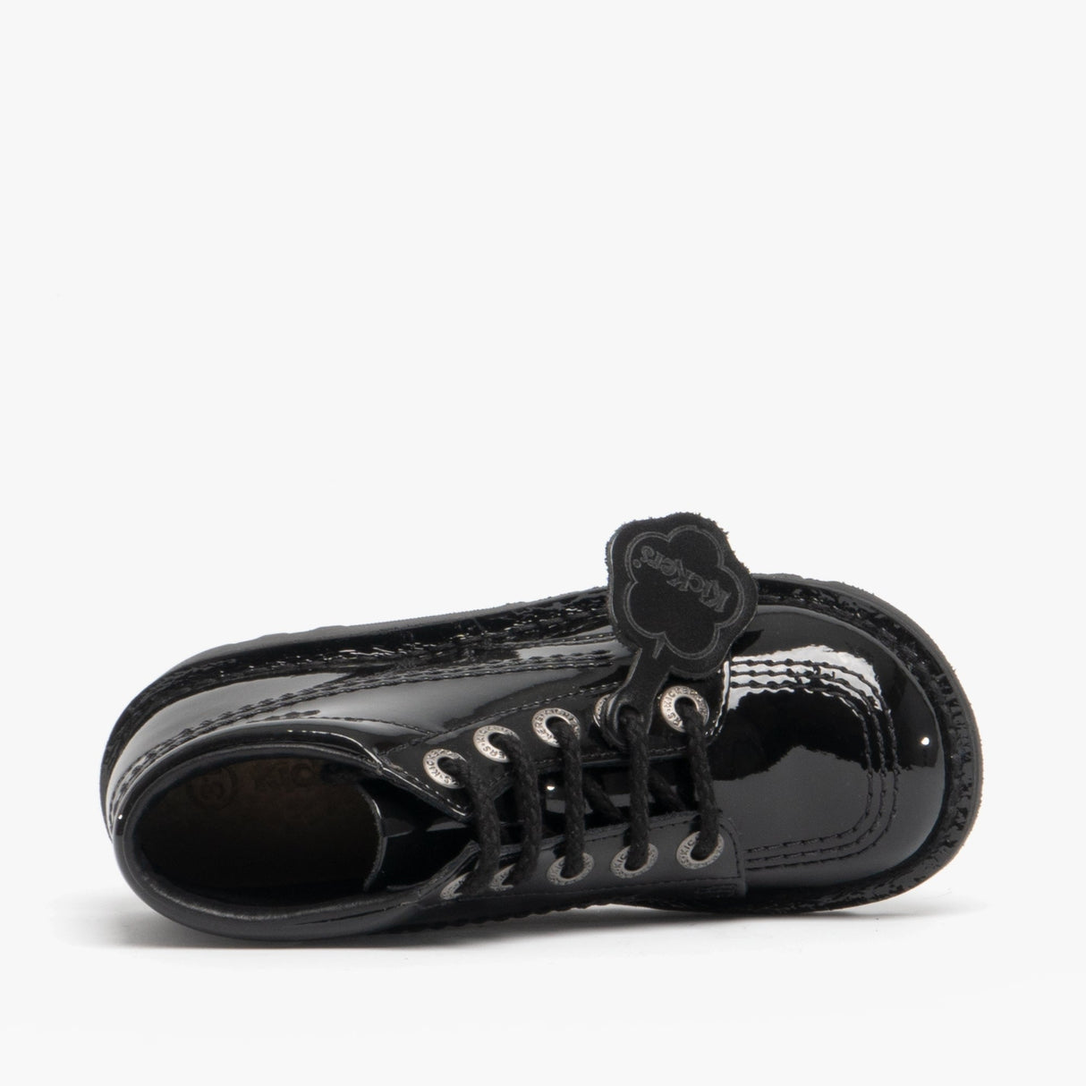Kickers KICK HI Kids Patent Leather Boots Black