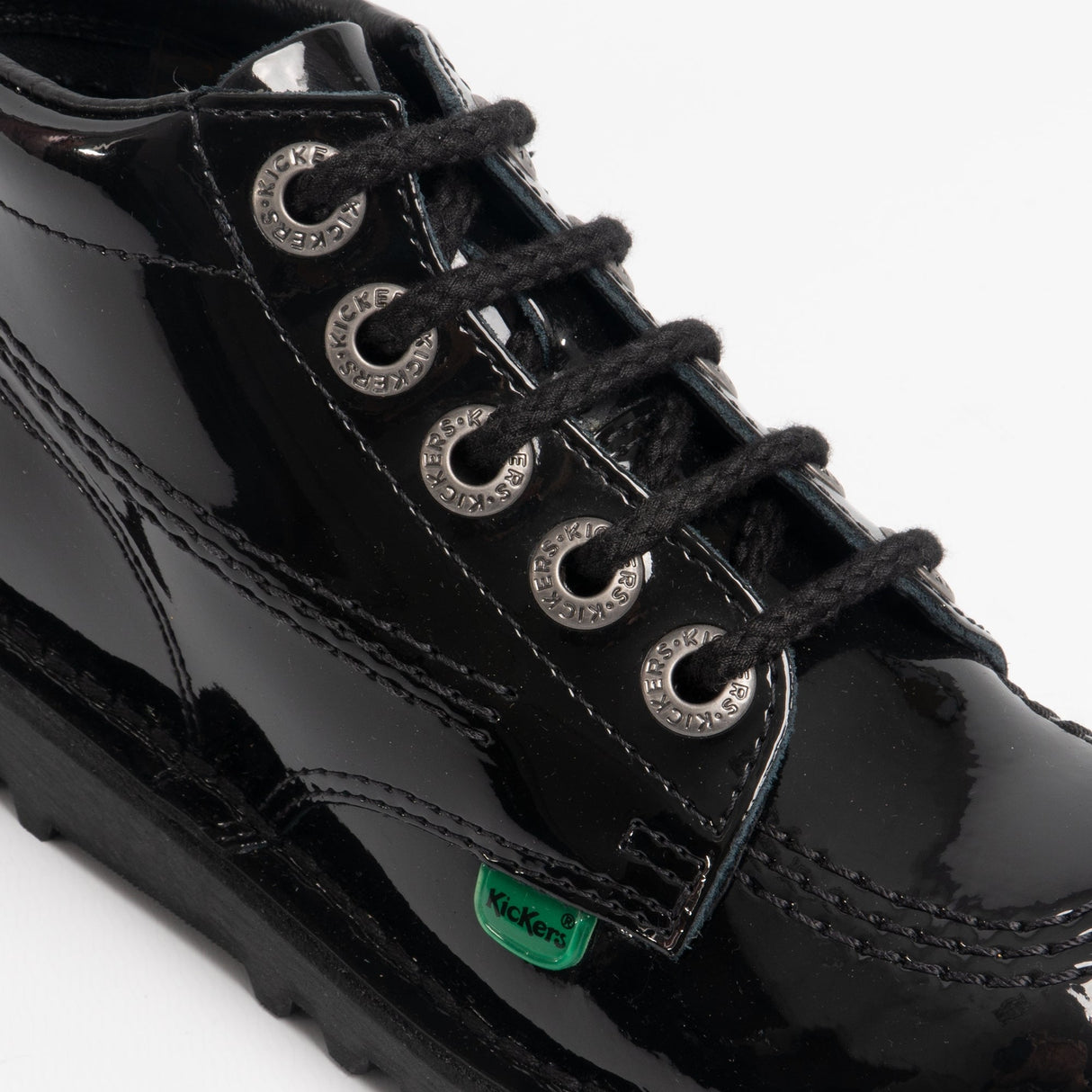 Kickers KICK HI Kids Patent Leather Boots Black