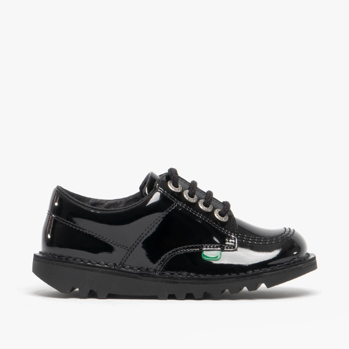 Kickers KICK LO Kids Patent Leather Shoes Black