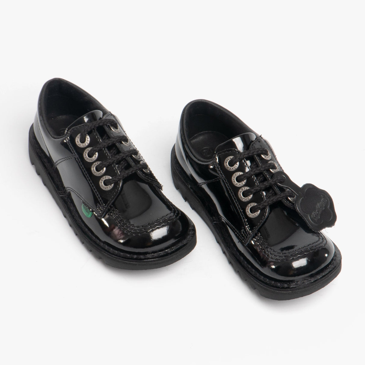 Kickers KICK LO Kids Patent Leather Shoes Black