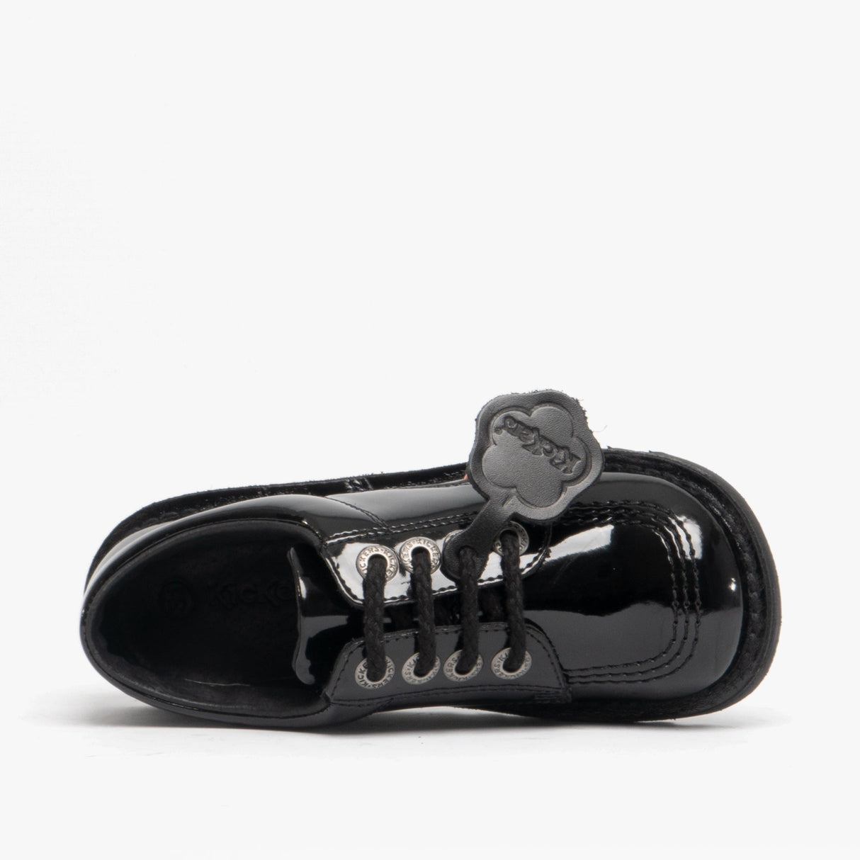 Kickers KICK LO Kids Patent Leather Shoes Black