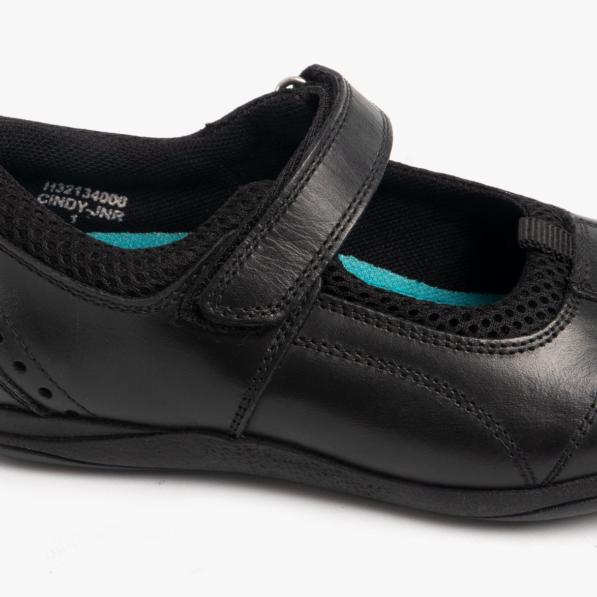 Hush Puppies CINDY Girls Leather School Shoes Black