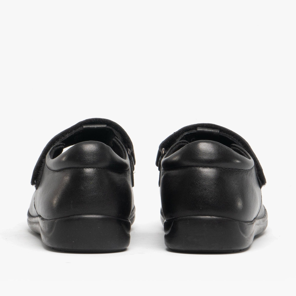 MAGGIE Girls Leather Touch Fasten T Bar Shoes Black