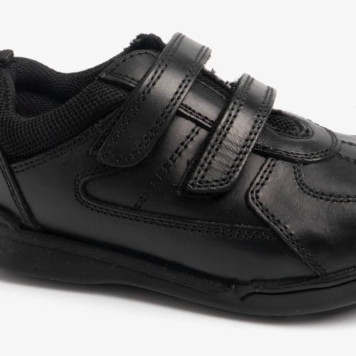 Hush Puppies LIAM Boys Leather School Shoes Black