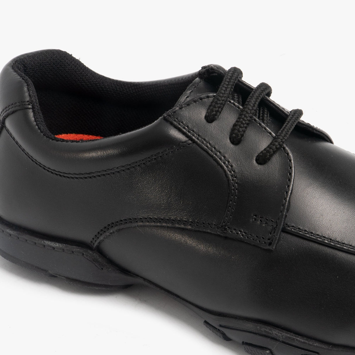 Hush Puppies VINCENTE Boys Leather Derby School Shoes Black