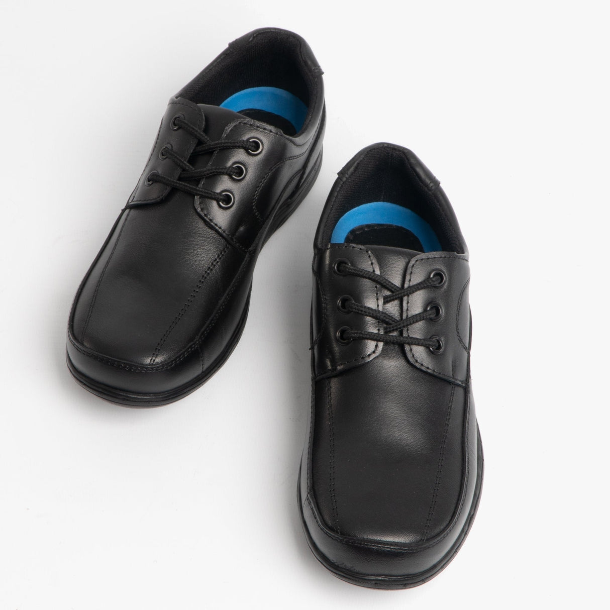Mirak ADAM Boys Leather School Shoes Black