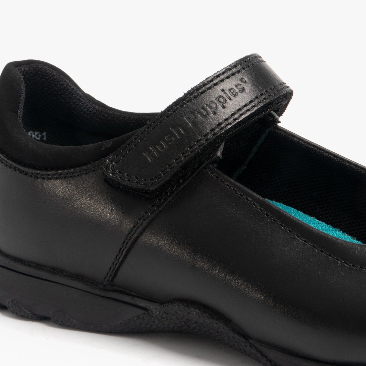 CLARE JNR Girls Leather School Shoes Black