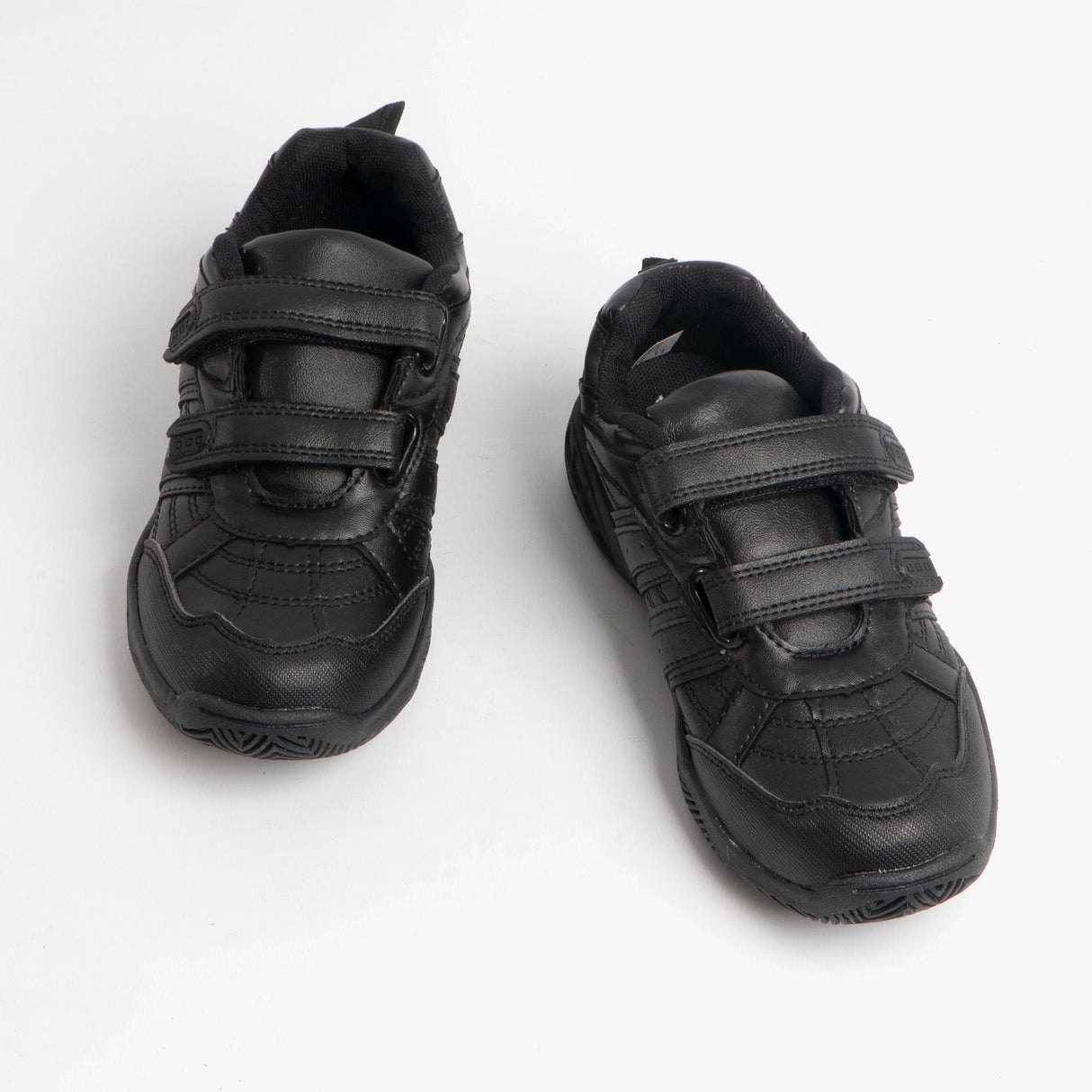 DEK FUSION Boys Kids Twin Touch Fasten School Trainers Black