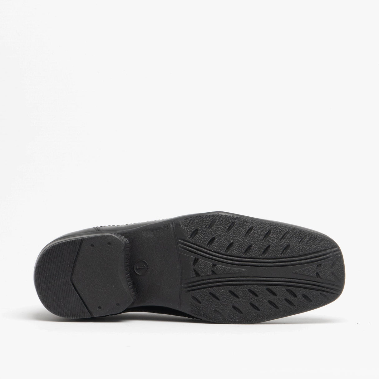 Roamers RONNY Boys Leather Slip On Shoes Black