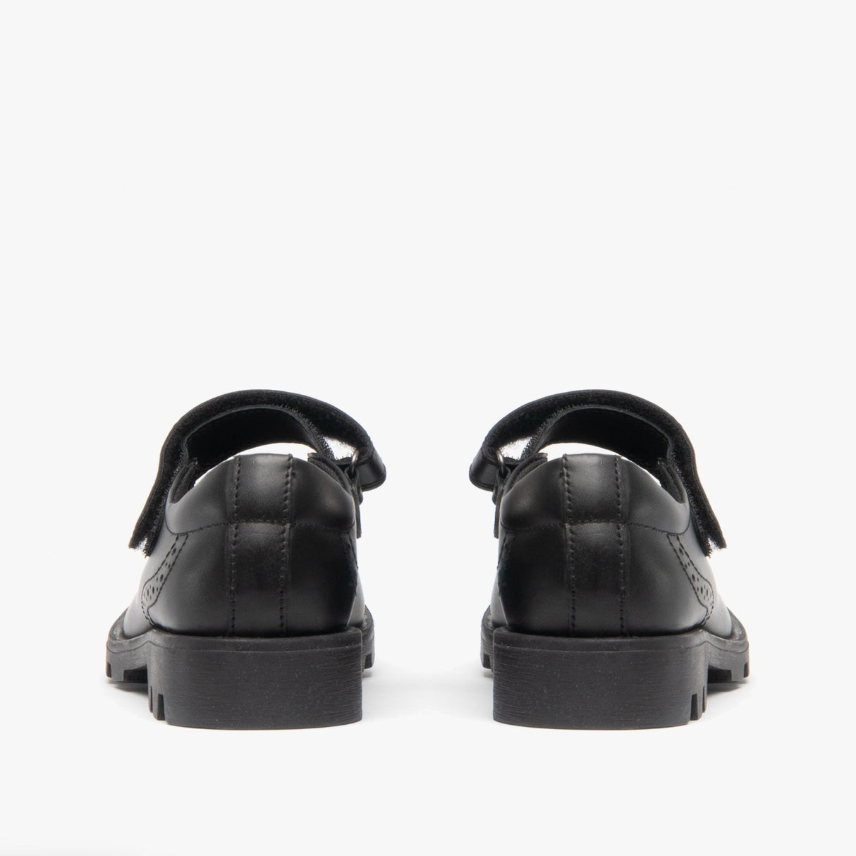 Roamers SABINA Girls Leather Touch Fasten Mary Jane Shoes Black