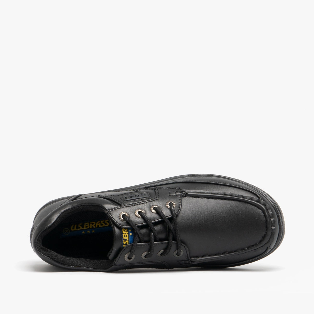 US Brass STUBBY Mens Lace-Up Casual Shoes Black