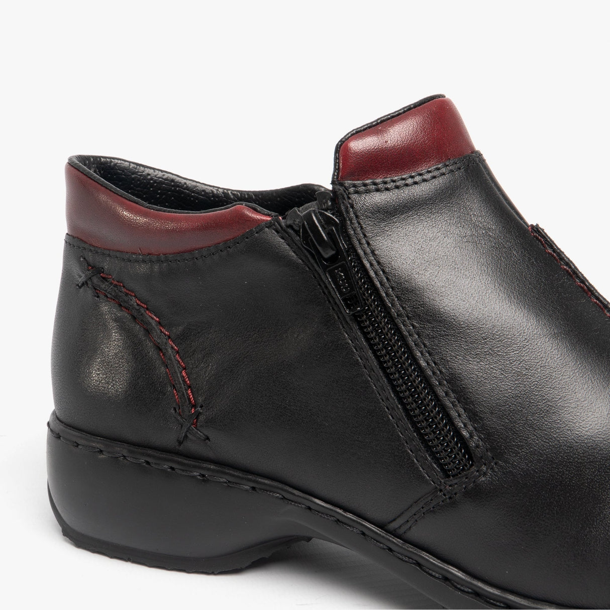 Rieker L3882-00 Womens Leather Boots Black