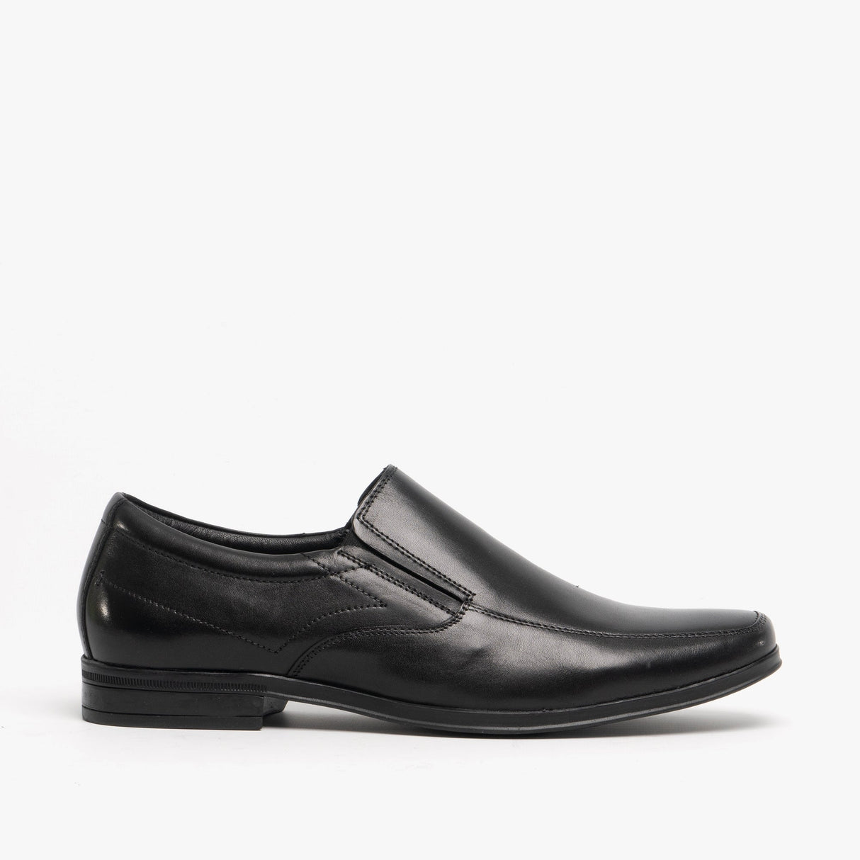 Hush Puppies BILLY Mens Leather Slip On Shoes Black