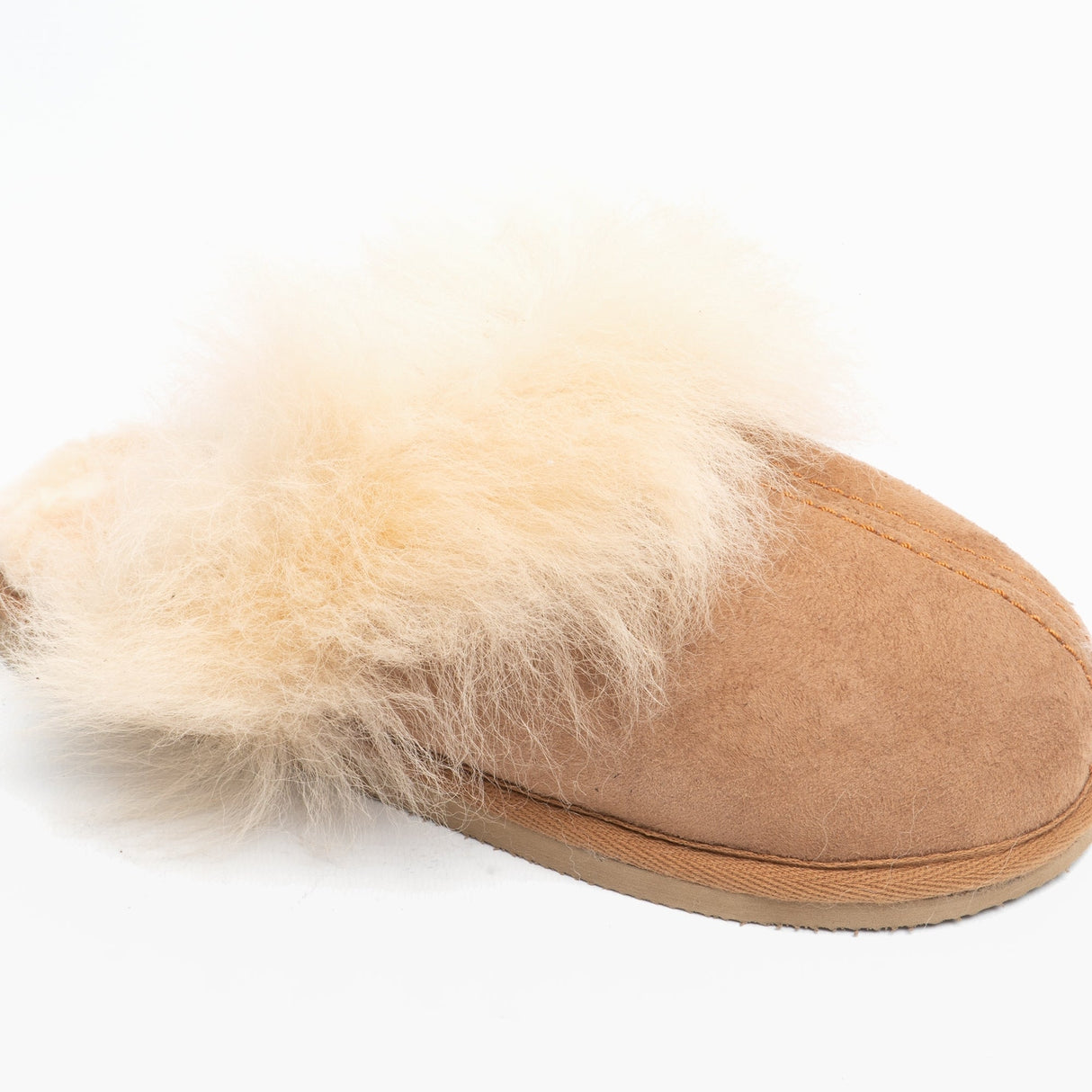 Shepherd EVELINA Womens Sheepskin Mules Chestnut