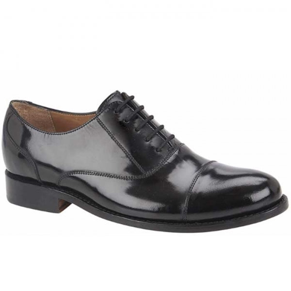 Kensington LENNIE Mens Hi-Shine Leather Oxford Shoes Black
