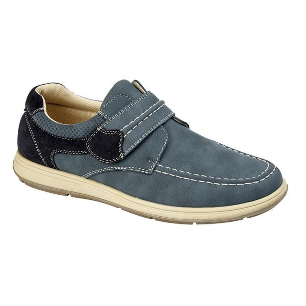 Scimitar RODDY Mens Casual Touch Fasten Shoes Navy
