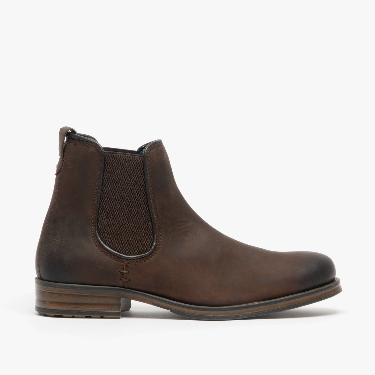 Roamers TOM Mens Oily Leather Ankle Boot Brown