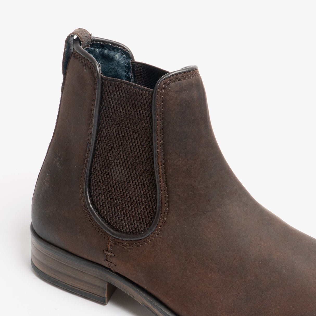 Roamers TOM Mens Oily Leather Ankle Boot Brown