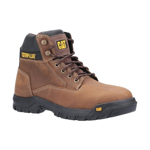 CAT MEDIAN S3 Mens Leather Safety Boots Brown
