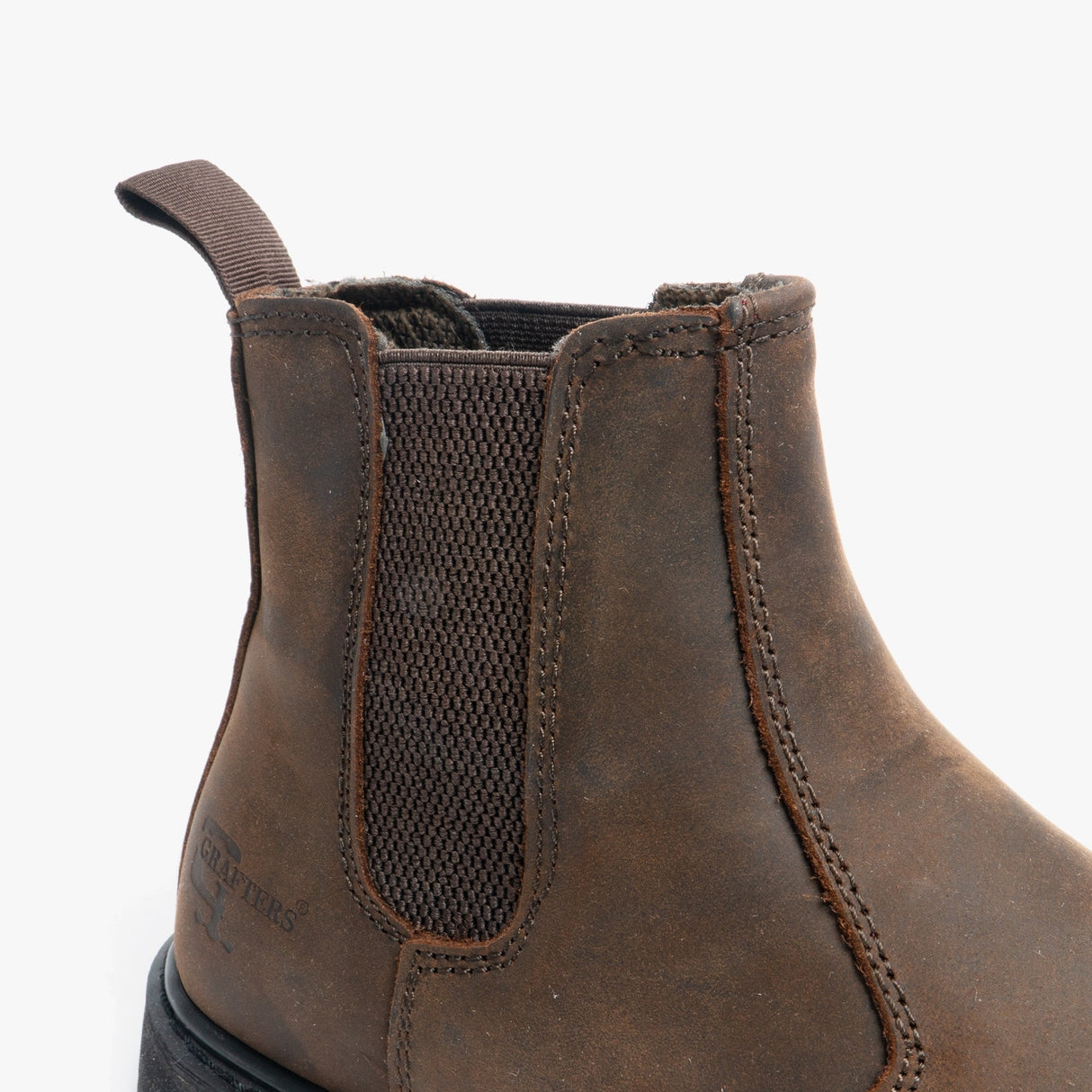 Grafters M539B Unisex Leather Dealer Safety Boots Brown