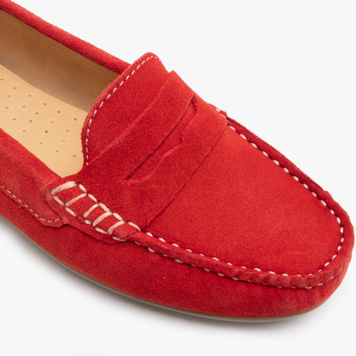 Hush Puppies MARGOT Womens Suede Loafers Red