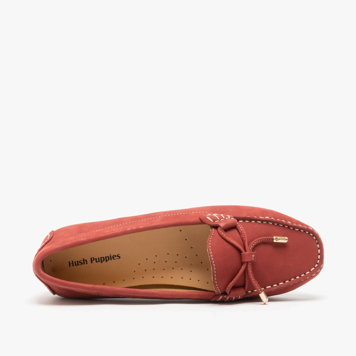 Hush Puppies MAGGIE Womens Nubuck Loafers Red