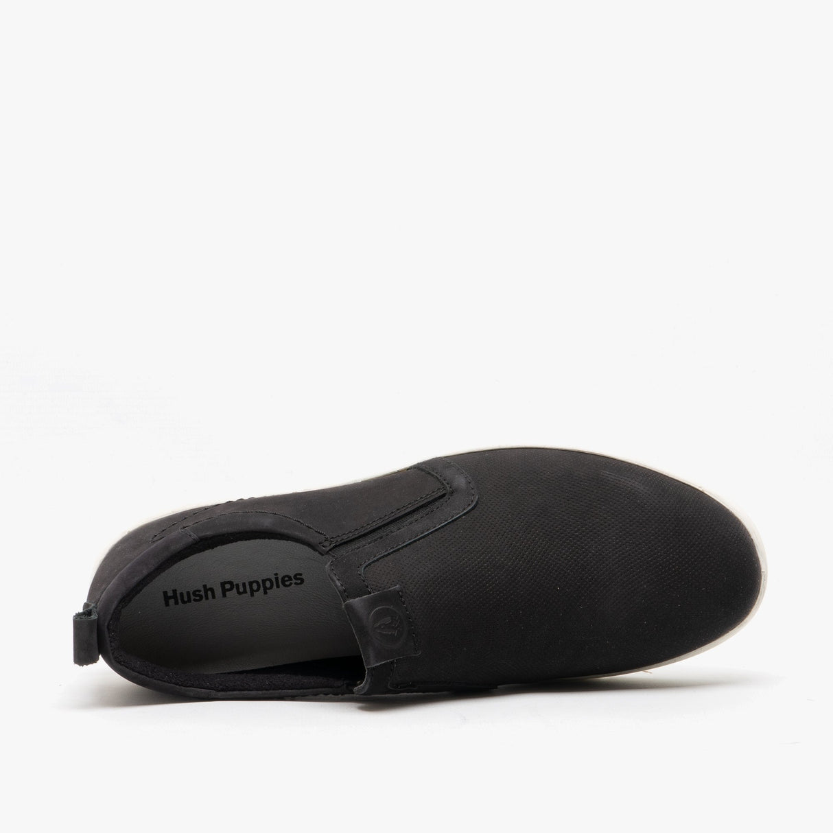 Hush Puppies LUMI Womens Nubuck Slip On Shoes Black