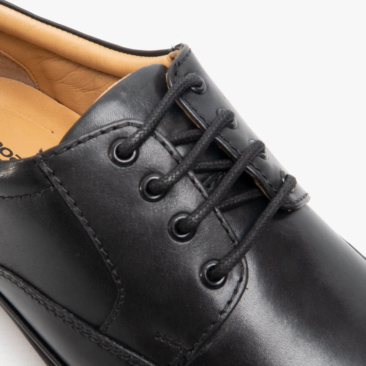 Roamers PERCY Mens Wide Fit Leather Smart Shoes Black