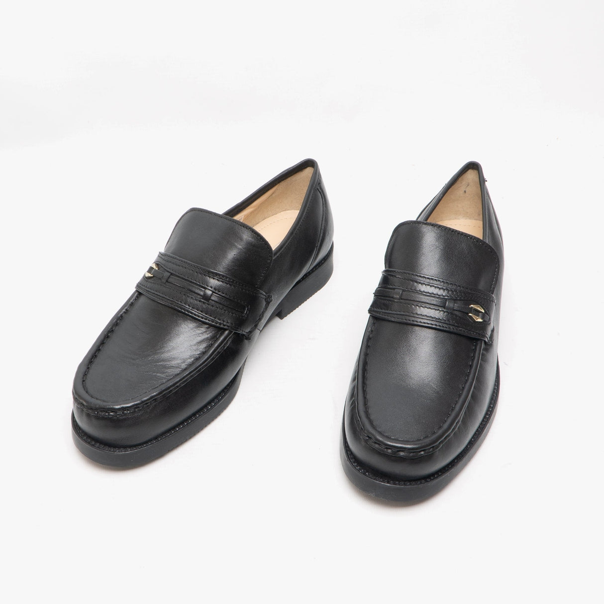 Scimitar BARRIE Mens Leather Extra Wide Fit Moccasins Black