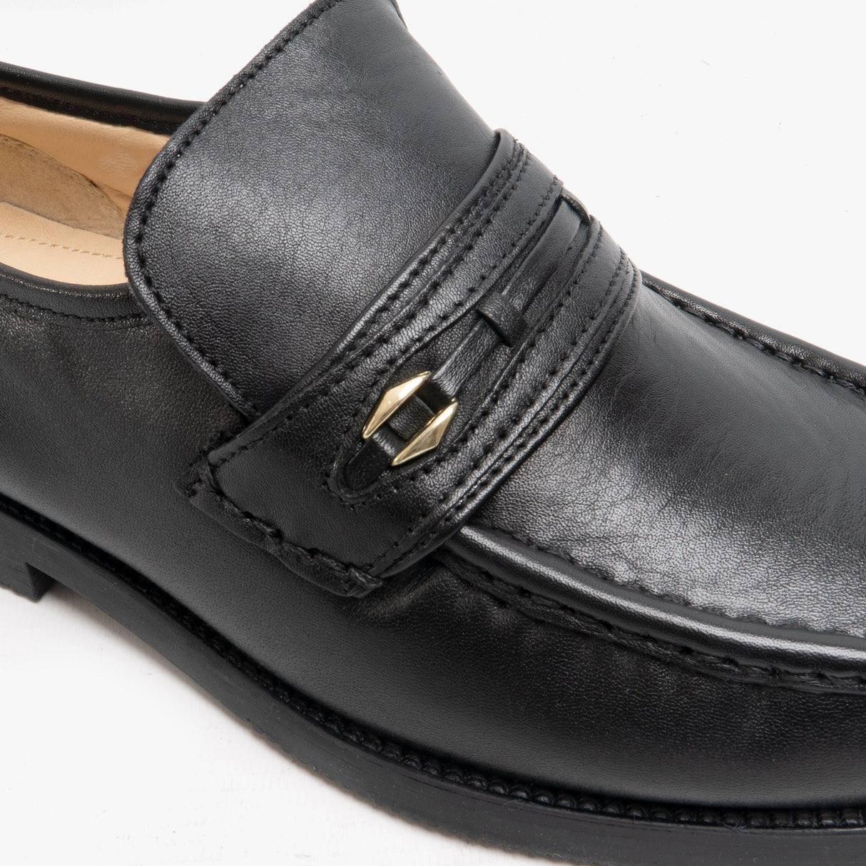 Scimitar BARRIE Mens Leather Extra Wide Fit Moccasins Black