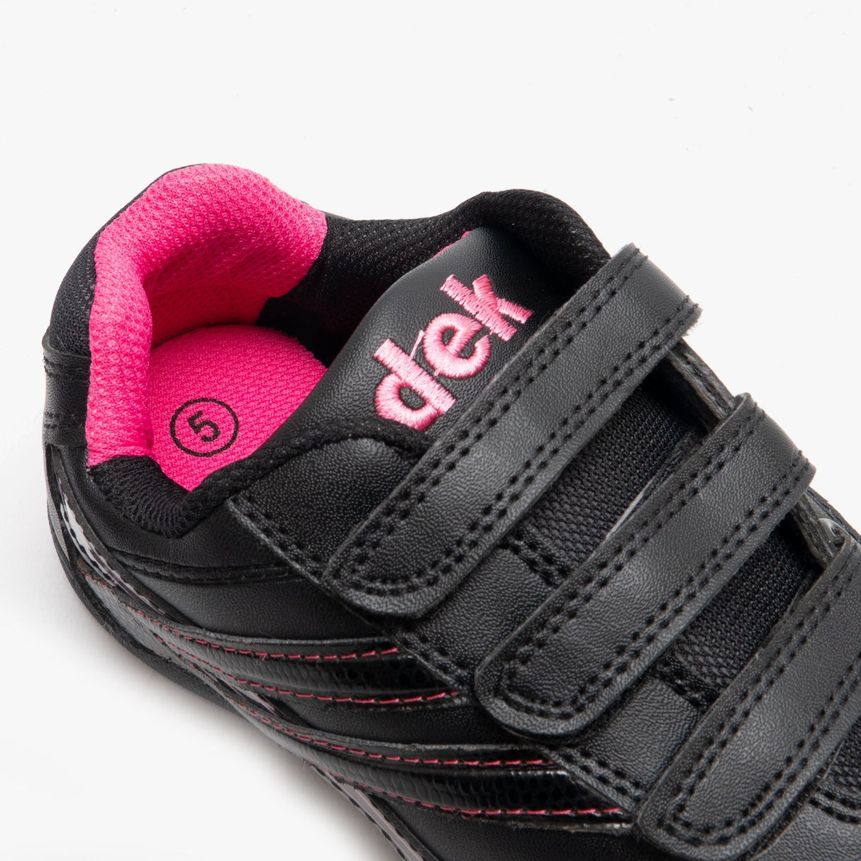DEK Womens Triple Touch Fastening Trainers Black