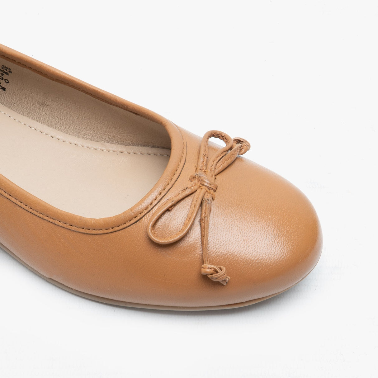 Hush Puppies NAOMI Womens Leather Ballerina Pumps Tan