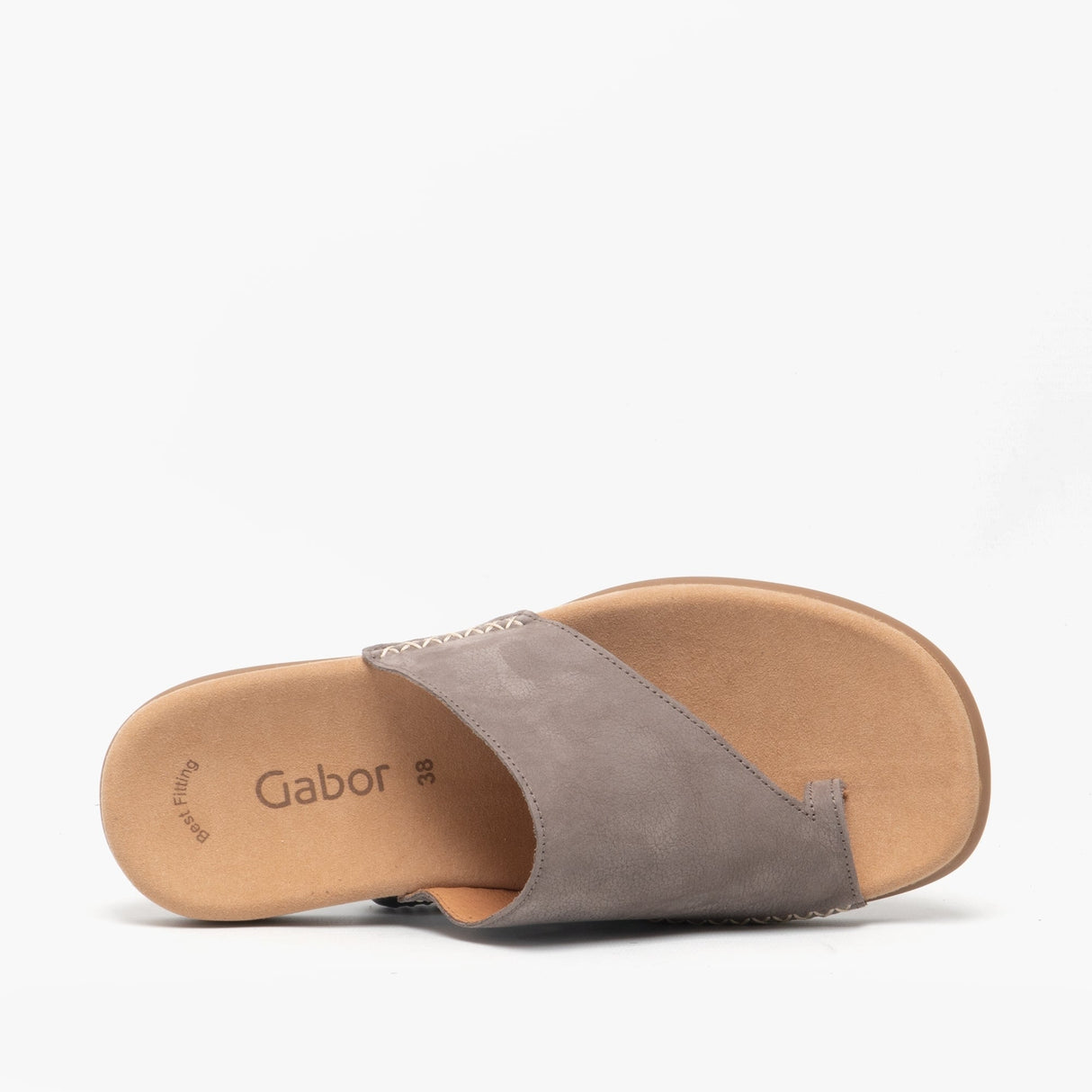 Gabor LANZAROTE Womens Leather Mule Sandals Smoke