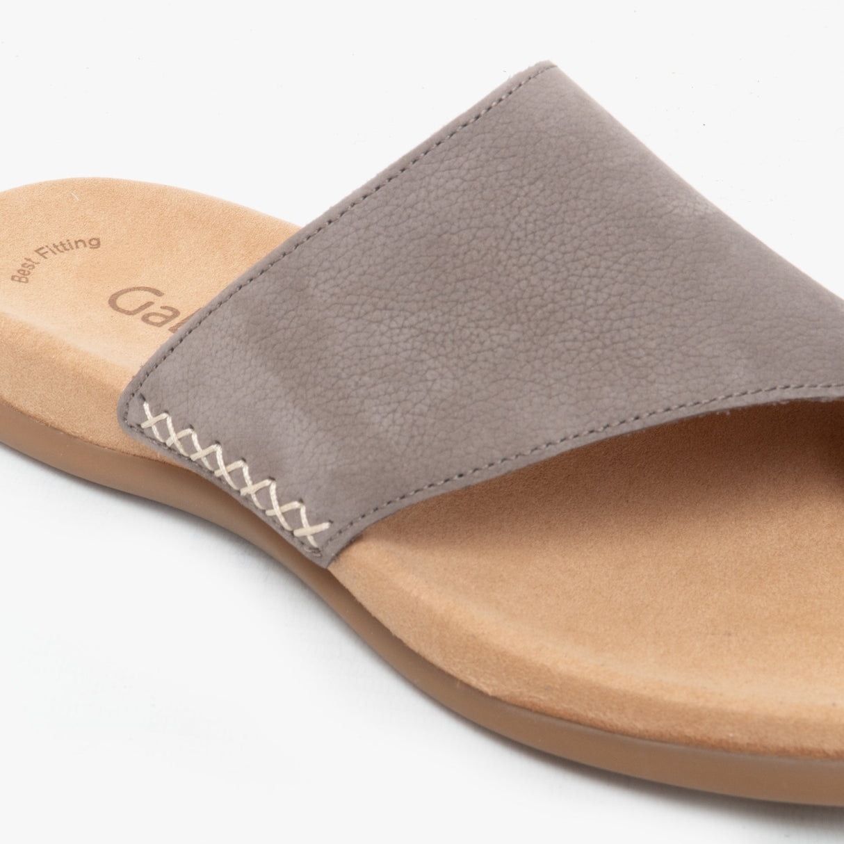 Gabor LANZAROTE Womens Leather Mule Sandals Smoke